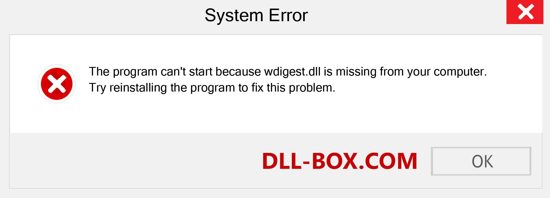  wdigest.dll file is missing?. Download for Windows 7, 8, 10 - Fix  wdigest dll Missing Error on Windows, photos, images